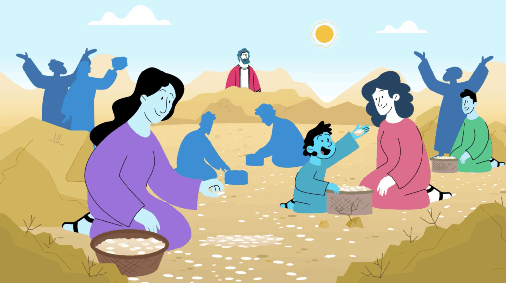Moses & the Manna in the Wilderness