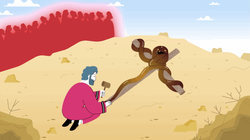 Moses & the Bronze Serpent in the Wilderness
